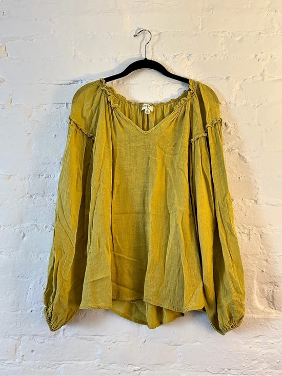 Umgee Tops - Umgee Long Sleeve Blouse in Yellow